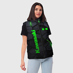 Женский жилет Kawasaki - плиты с эффектом свечения, цвет: 3D-черный — фото 2