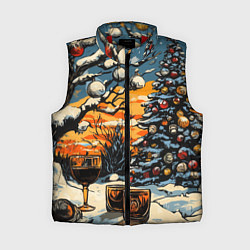 Женский жилет Новогоднее настроение и елка