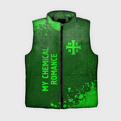 Женский жилет My Chemical Romance - green gradient вертикально, цвет: 3D-черный