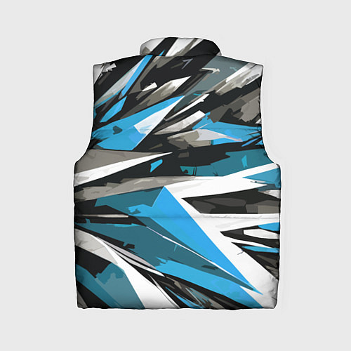 Женский жилет Чёрно-сине-белая абстракция / 3D-Красный – фото 2