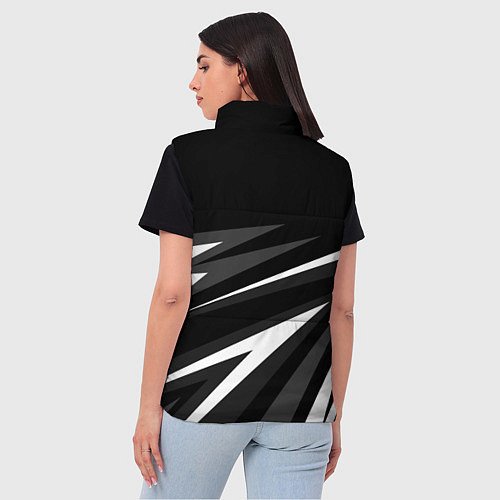 Женский жилет Субару - черно-белый / 3D-Светло-серый – фото 4