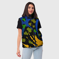 Женский жилет Абстрактные пятна леопарда, цвет: 3D-светло-серый — фото 2