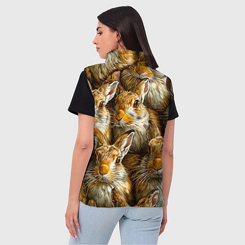 Женский жилет Зайцы / 3D-Светло-серый – фото 4