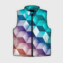 Женский жилет Объёмные разноцветные градиентные кубы