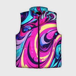 Женский жилет Сине-розовый узор