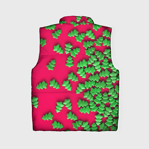 Женский жилет Веселые елочки / 3D-Красный – фото 2