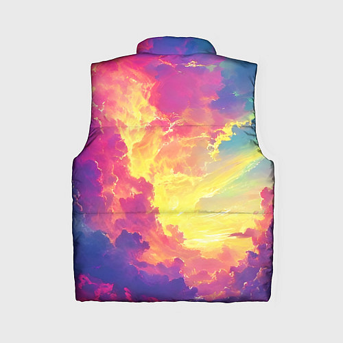 Женский жилет Розовые облака на синем небе / 3D-Красный – фото 2