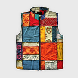 Женский жилет Пэчворк из ярких тканей