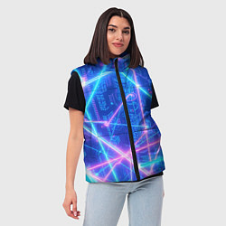 Женский жилет Неоновые провода, цвет: 3D-черный — фото 2