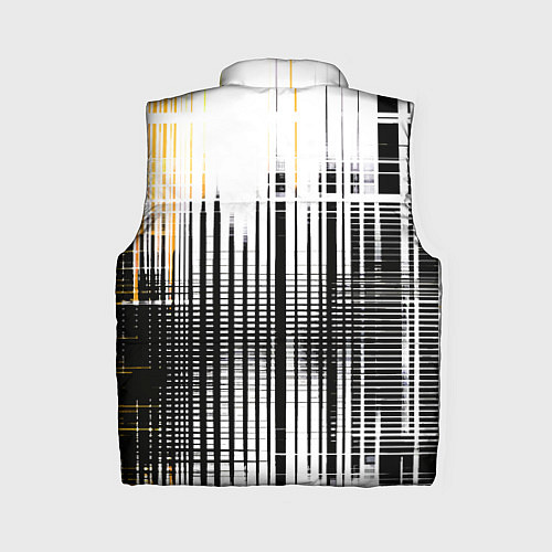 Женский жилет Жёлто-чёрный гранж на белом фоне / 3D-Красный – фото 2