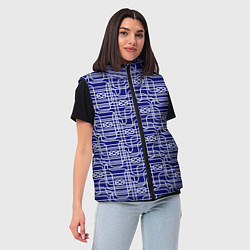 Женский жилет Паттерн с трубопроводом и узлами, цвет: 3D-черный — фото 2