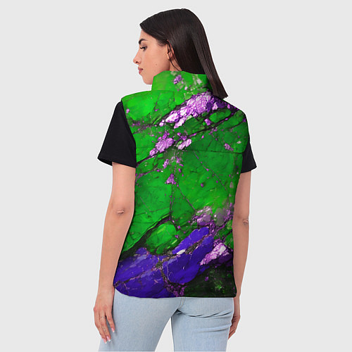 Женский жилет A purple mineral in a green stone / 3D-Светло-серый – фото 4