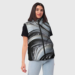 Женский жилет Полированный серебряный металл, цвет: 3D-красный — фото 2