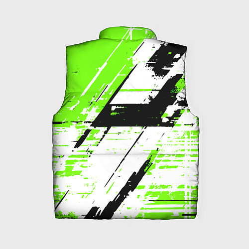 Женский жилет Diagonal black and green stripes on a white backgr / 3D-Красный – фото 2