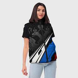 Женский жилет Россия - абстракция, цвет: 3D-красный — фото 2