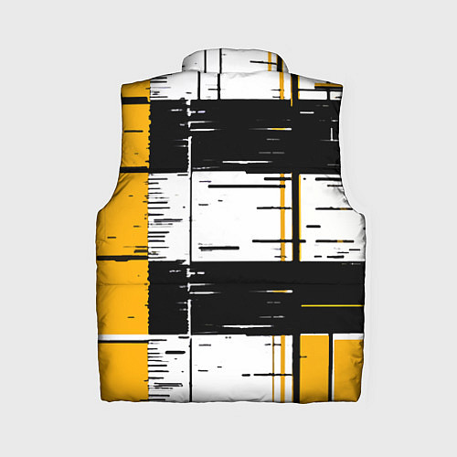 Женский жилет Жёлтые и чёрные полосы на белом фоне / 3D-Красный – фото 2