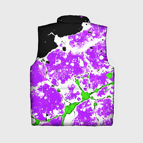 Женский жилет Зелёно-фиолетовая абстракция на чёрном фоне / 3D-Красный – фото 2
