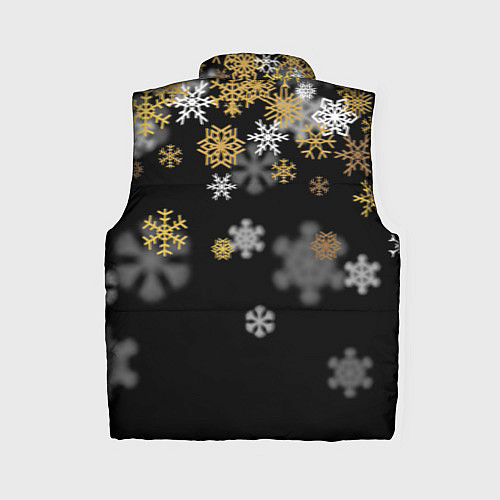 Женский жилет Снежинки объемные золотистые / 3D-Светло-серый – фото 2