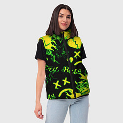 Женский жилет Lil Peep кислотные автографы, цвет: 3D-красный — фото 2