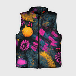 Женский жилет Новый год - фиолетовая краска