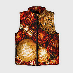 Женский жилет Новогоднее ёлочное украшение, цвет: 3D-черный