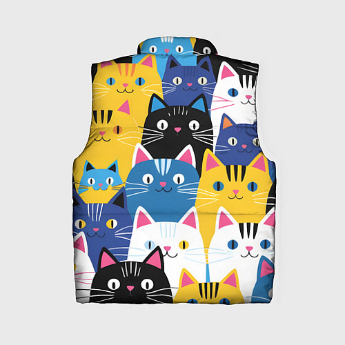 Женский жилет Много цветных котиков / 3D-Красный – фото 2