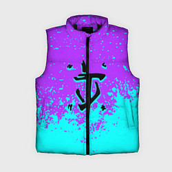 Женский жилет Doom краски неон лого, цвет: 3D-черный