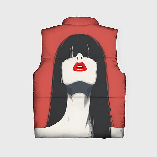 Женский жилет Девушка на красном фоне / 3D-Красный – фото 2