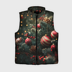 Женский жилет Новый год - шарики