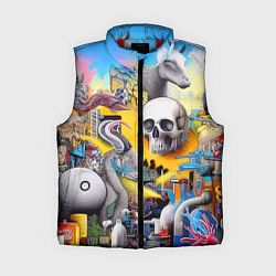 Женский жилет Урбанистический сон - сюрреализм, цвет: 3D-красный