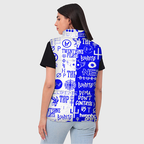 Женский жилет Twenty one pilots лого / 3D-Светло-серый – фото 4