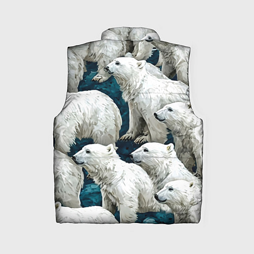 Женский жилет Свора белых медведей / 3D-Красный – фото 2