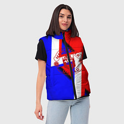 Женский жилет Манчестер юнайтед геомтерия, цвет: 3D-черный — фото 2