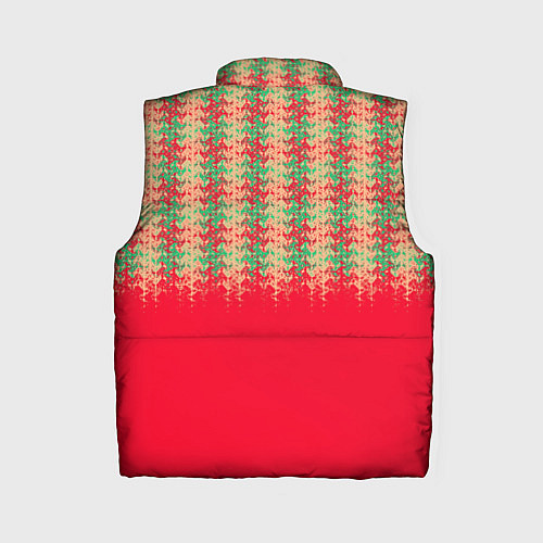 Женский жилет Красный с зелёным текстурированный / 3D-Красный – фото 2