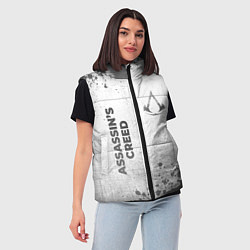 Женский жилет Assassins Creed - white gradient вертикально, цвет: 3D-черный — фото 2