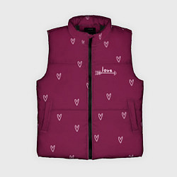 Женский жилет Сердца ко дню Святого Валентина, цвет: 3D-черный