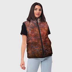 Женский жилет Абстракция - rusty wall, цвет: 3D-черный — фото 2