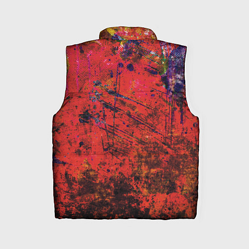 Женский жилет Абстракция - dark red grunge / 3D-Светло-серый – фото 2