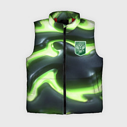 Женский жилет Зеленый неоновый камуфляж, цвет: 3D-красный