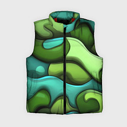 Женский жилет Объемные камуфляжные полосы, цвет: 3D-красный