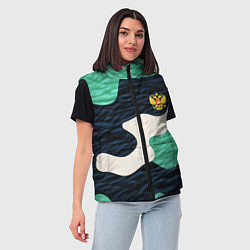 Женский жилет Текстурный милитари камуфляж, цвет: 3D-черный — фото 2