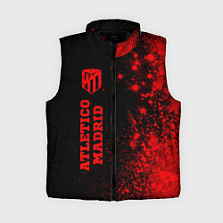Женский жилет Atletico Madrid - red gradient по-вертикали, цвет: 3D-черный