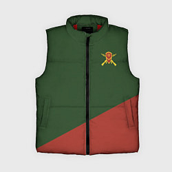 Женский жилет Мотострелковые войска: герб со щитом, цвет: 3D-красный