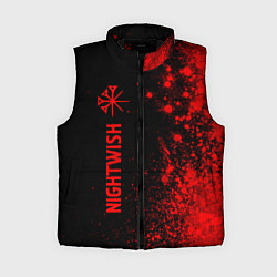 Женский жилет Nightwish - red gradient по-вертикали, цвет: 3D-черный