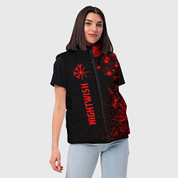 Женский жилет Nightwish - red gradient по-вертикали, цвет: 3D-черный — фото 2