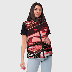 Женский жилет Шоколадки в форме сердца, цвет: 3D-красный — фото 2