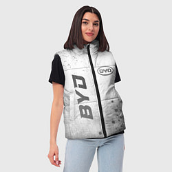 Женский жилет BYD - white gradient вертикально, цвет: 3D-черный — фото 2