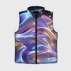 Женский жилет Волны космические, цвет: 3D-светло-серый