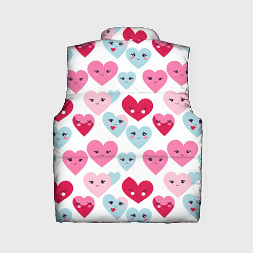 Женский жилет Сердечки-смайлики / 3D-Красный – фото 2