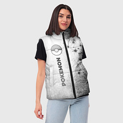 Женский жилет Pokemon - white gradient по-вертикали, цвет: 3D-черный — фото 2